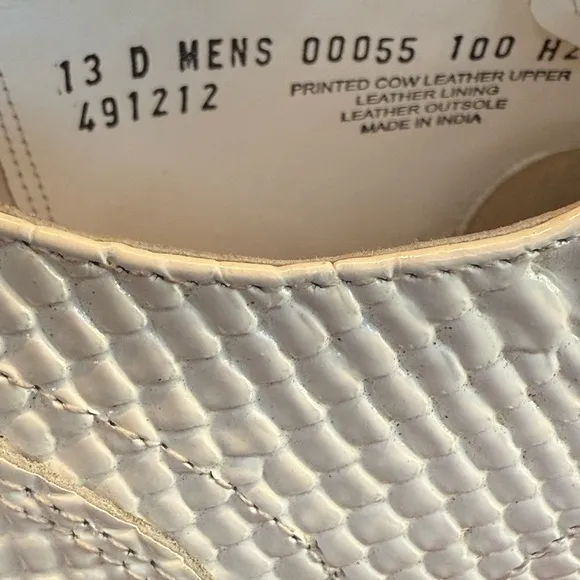 Stacy Adams Men's Madison 100% Leather Oxford White Dress Shoes Anaconda 13‎ D