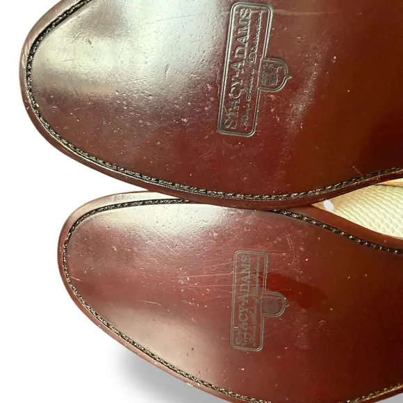 Stacy Adams Men's Madison 100% Leather Oxford White Dress Shoes Anaconda 13‎ D