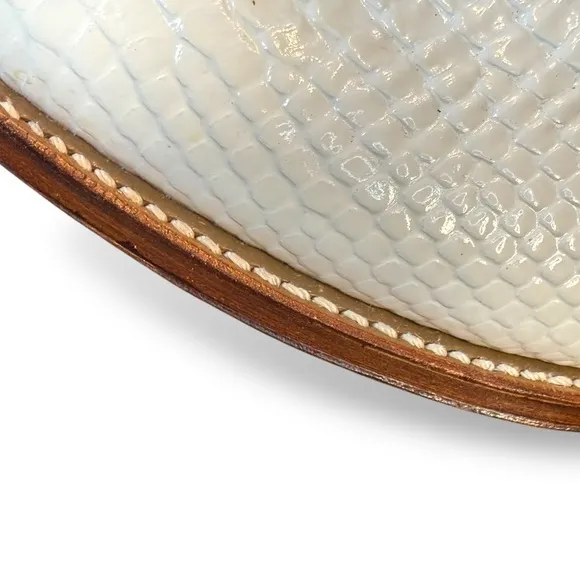 Stacy Adams Men's Madison 100% Leather Oxford White Dress Shoes Anaconda 13‎ D