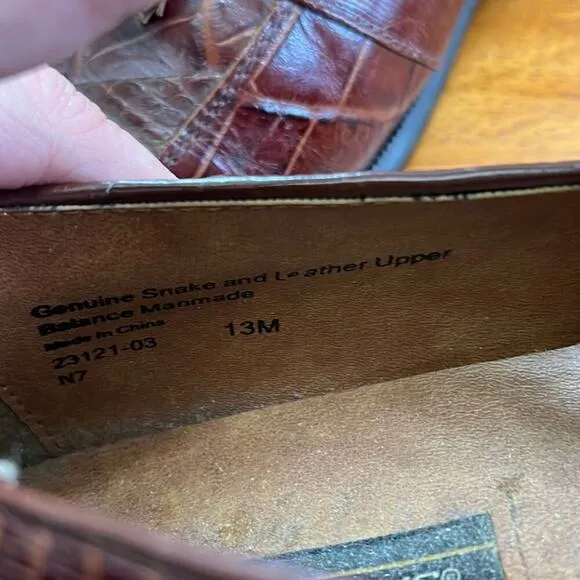 Stacy Adam’s size 13 men’s genuine snakeskin dress shoes