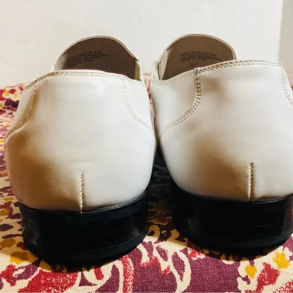 Stacy Adams White Slip On Dress Shoes Size 13