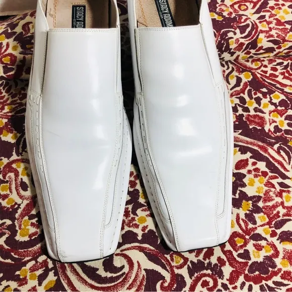 Stacy Adams White Slip On Dress Shoes Size 13
