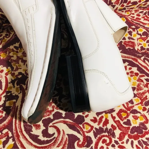 Stacy Adams White Slip On Dress Shoes Size 13