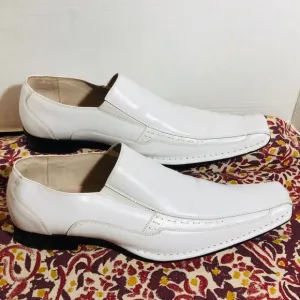 Stacy Adams White Slip On Dress Shoes Size 13