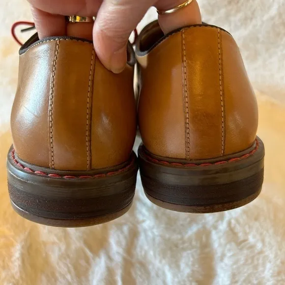 Stafford Genuine leather Jahil Cognac mens dress shoes NWT Sz-9.  I