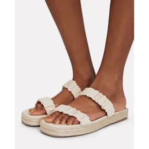 STAUD MAYA Ruched sandals