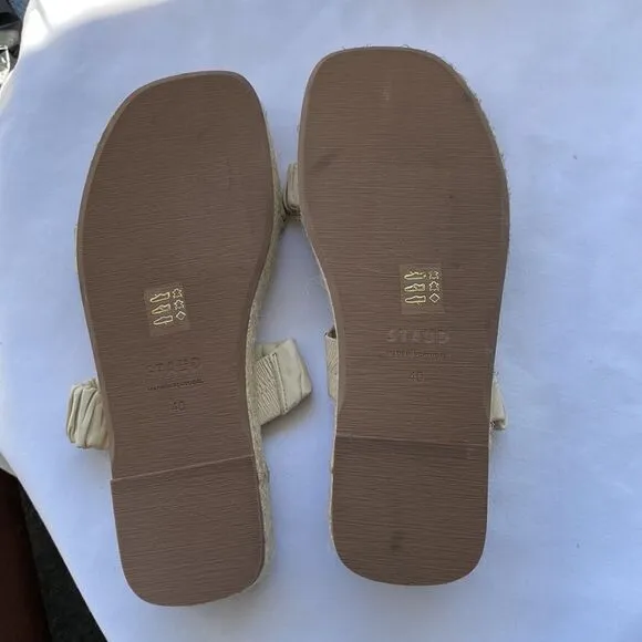 STAUD MAYA Ruched sandals