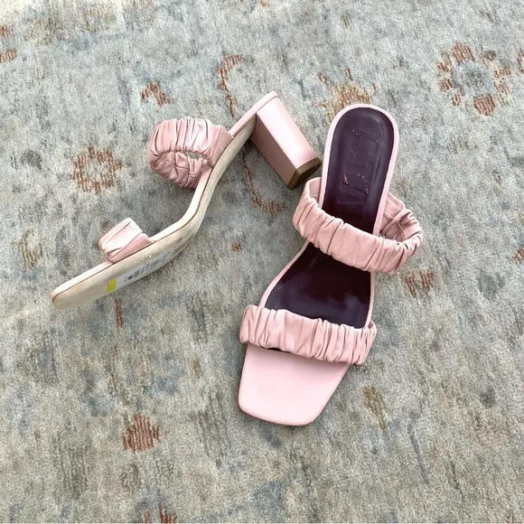 Staud NWT Frankie Sandals in Pink Cream Sz 39.5, 9.5 US
