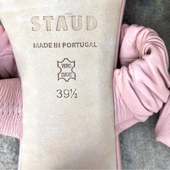 Staud NWT Frankie Sandals in Pink Cream Sz 39.5, 9.5 US
