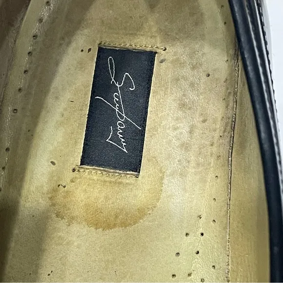 Steve Harvey Black and Gray Men's Loafers. Size 11. Genuine Ostrich leg leather