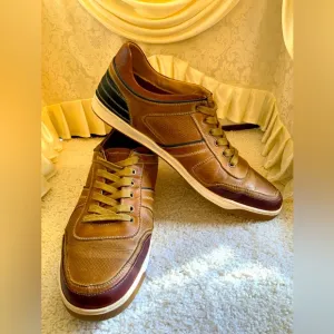 STEVE MADDEN CANTOR MENS LEATHER LACE UP CASUAL SHOES