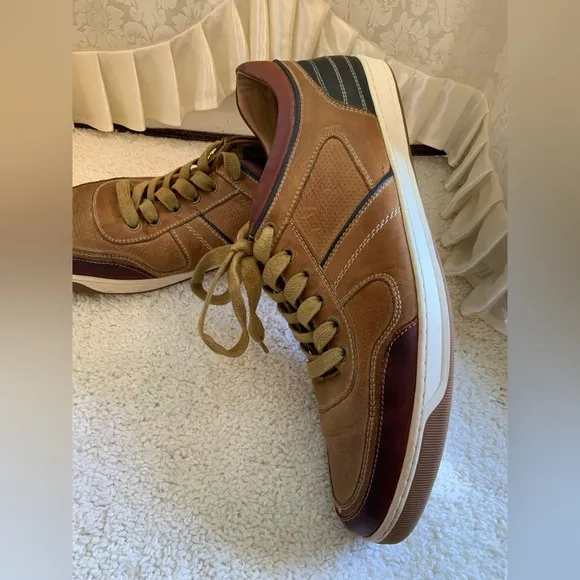 STEVE MADDEN CANTOR MENS LEATHER LACE UP CASUAL SHOES