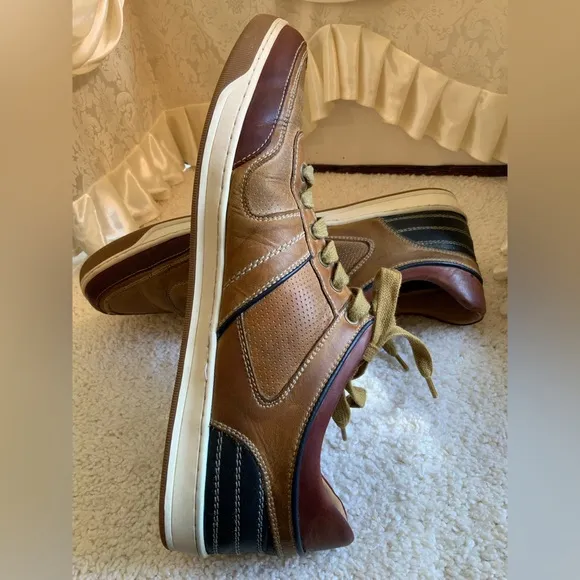 STEVE MADDEN CANTOR MENS LEATHER LACE UP CASUAL SHOES