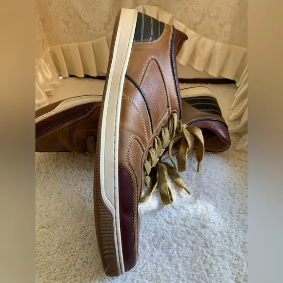 STEVE MADDEN CANTOR MENS LEATHER LACE UP CASUAL SHOES
