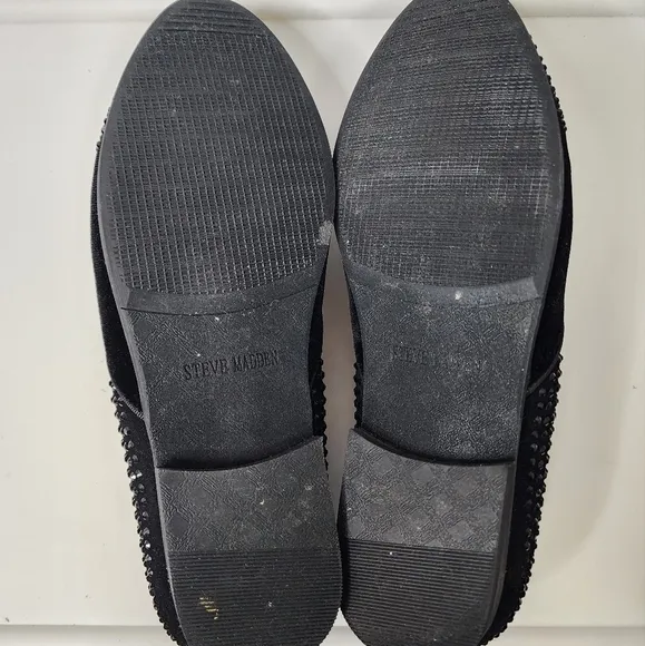 Steve Madden Clarity Men's Black Rinestone Studded Loafers Slip-On Size 10 1/2