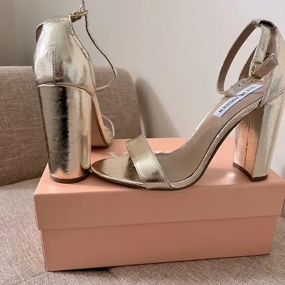 STEVE MADDEN Dylann Gold Women's Heels