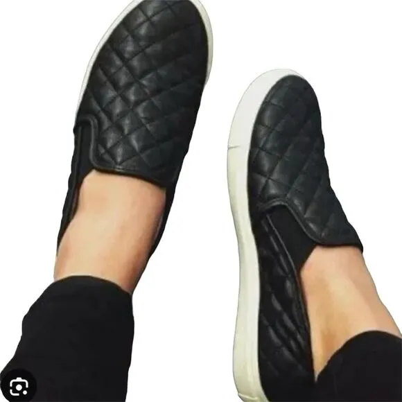 STEVE MADDEN ECENTRCQ BLACK Quilted Slip-on Sneaker Size 6