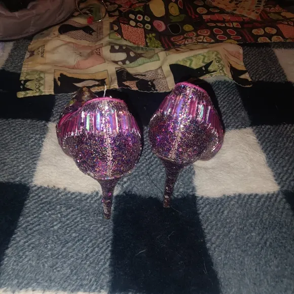 STEVE MADDEN Galaxy Purple rhinestone heels