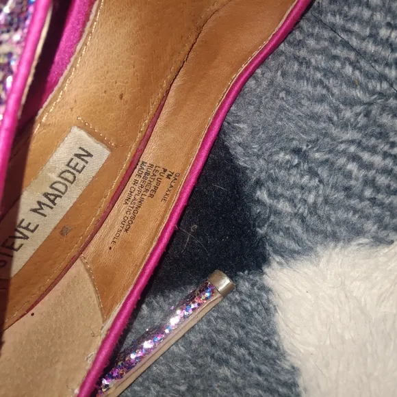 STEVE MADDEN Galaxy Purple rhinestone heels