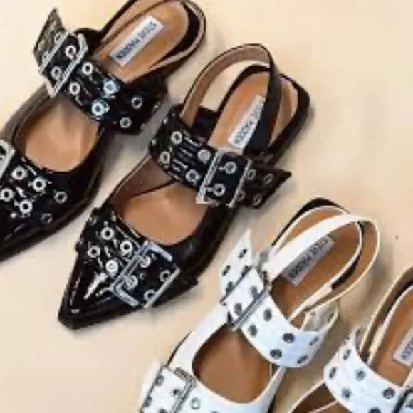 STEVE MADDEN GRAND AVE SANDAL BLACK PATENT