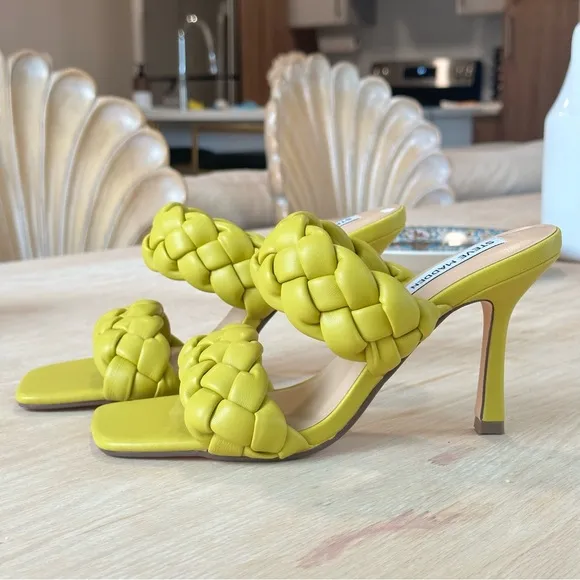 Steve Madden Lime Braided Sandals