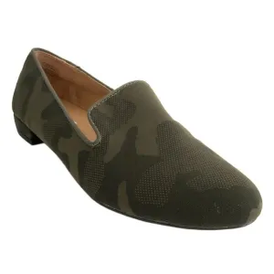 Steve Madden Loafers Women Size 7.5M Green Camouflage Solo Camp Slip-on Shoes