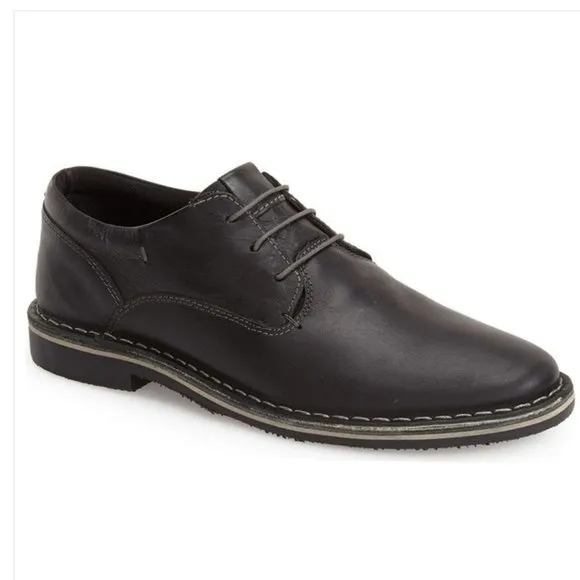 STEVE MADDEN Men's Black Leather Oxford Dress Shoes