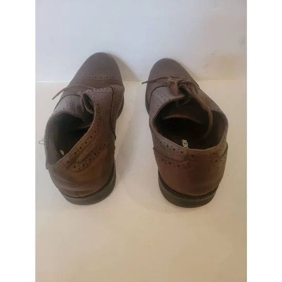 Steve Madden Men's Brown Leather M Frontt Lace Up Oxford Shoes Size 8.5