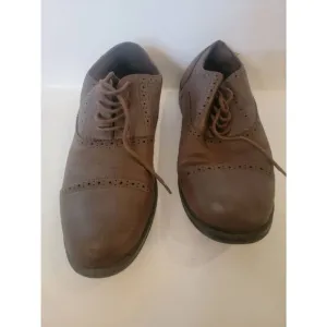 Steve Madden Men's Brown Leather M Frontt Lace Up Oxford Shoes Size 8.5