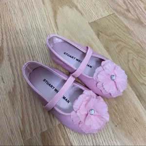 Stuart Weitzman Baby Bud Floral Toe Shoes Sz 4