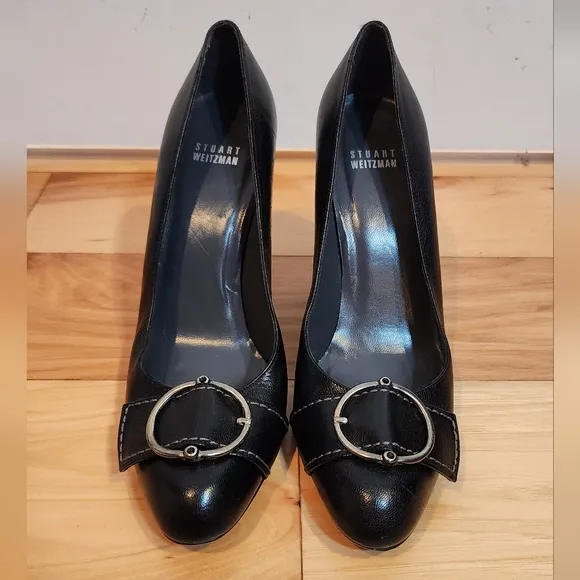 Stuart Weitzman Black Leather Women's Pump Heels size 9M