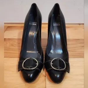 Stuart Weitzman Black Leather Women's Pump Heels size 9M
