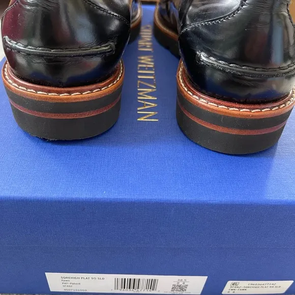 Stuart Weitzman Black Tassel Loafers for Men
