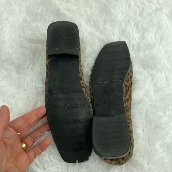 Stuart Weitzman Jeweled Leopard Print Suede Loafers