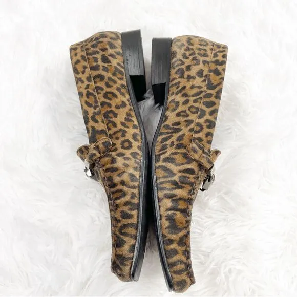 Stuart Weitzman Jeweled Leopard Print Suede Loafers