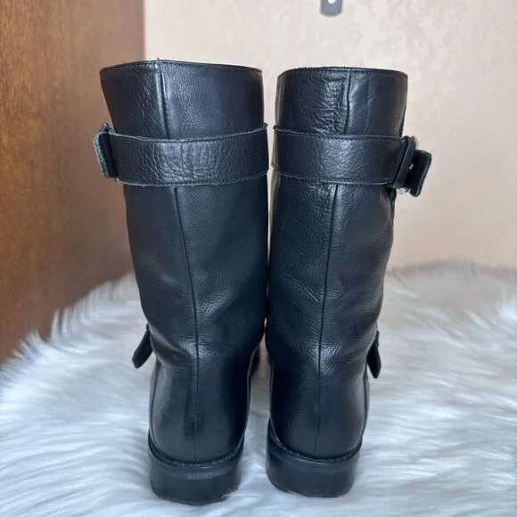 Stuart Weitzman Lotroops Moto Harness Boots Size 7