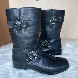 Stuart Weitzman Lotroops Moto Harness Boots Size 7