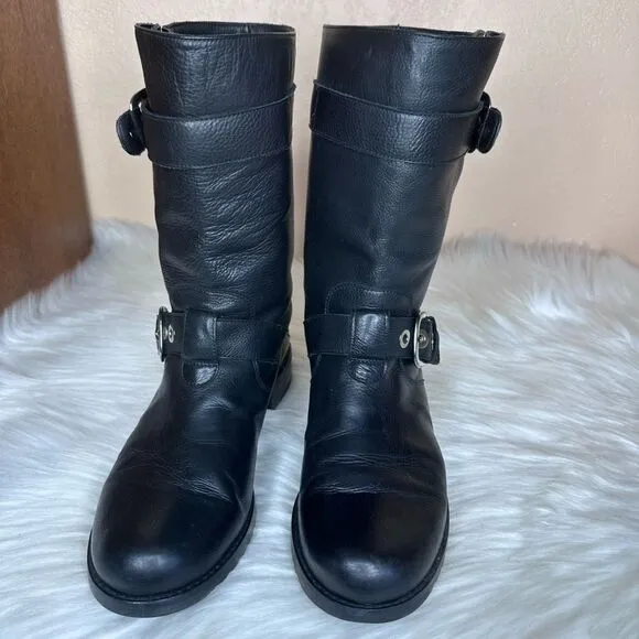 Stuart Weitzman Lotroops Moto Harness Boots Size 7