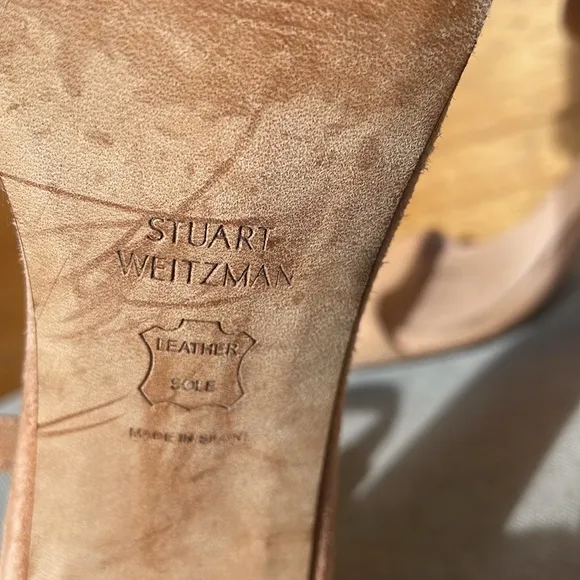 Stuart Weitzman Nearly Nude Dolce Suede Heels