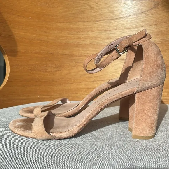 Stuart Weitzman Nearly Nude Dolce Suede Heels