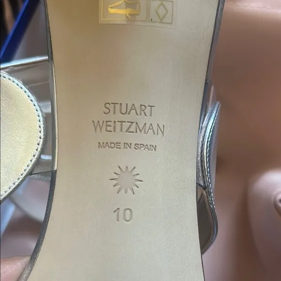 Stuart Weitzman Silver Strappy Sandals