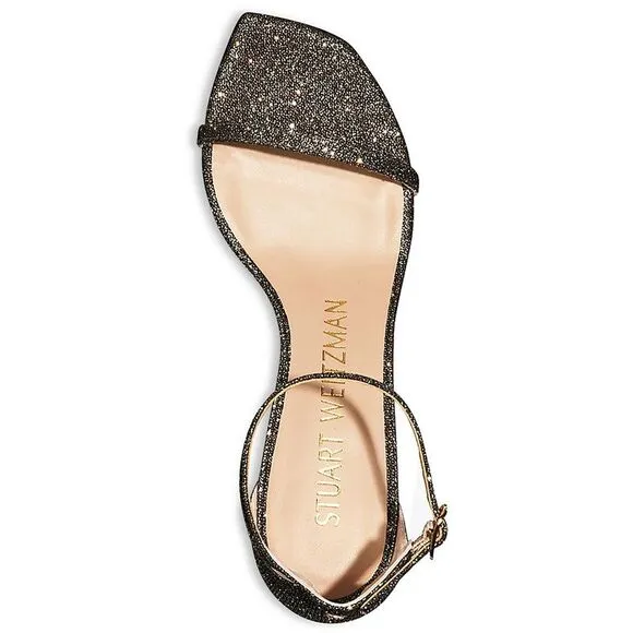 Stuart Weitzman Womens Nudist Curve Bronze Shimmer Metallic Heels Shoes New