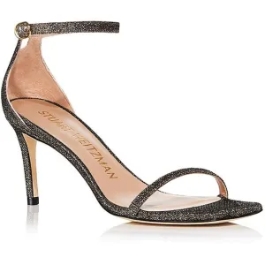 Stuart Weitzman Womens Nudist Curve Bronze Shimmer Metallic Heels Shoes New