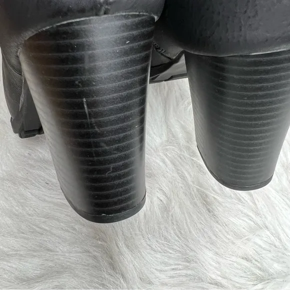 Style Co Laleen Buckled Heeled Booties Black Size 7.5M
