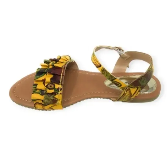 Stylish Yellow and Green Women's Sandals