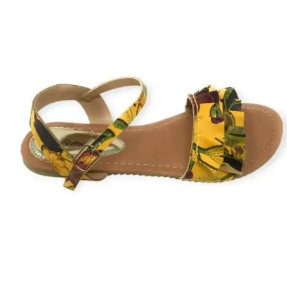 Stylish Yellow and Green Women's Sandals