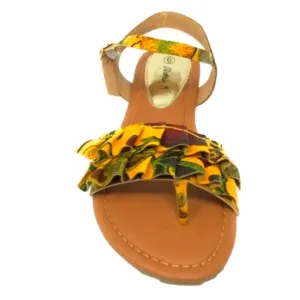 Stylish Yellow and Green Women's Sandals