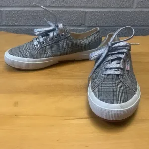 Superga 2750 COTU Classic Unisex Sneakers Women's 7.5 Men's 6 British Gray Plaid