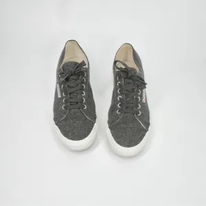 SUPERGA Gray Classic Wool Sneakers With White Rubber Sole M: 8.5 W: 10