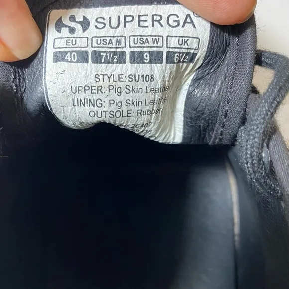 Superga Tiger  Print Leather Lace Up Sneakers Shoes Size Women’s 9 Men’s 7.5